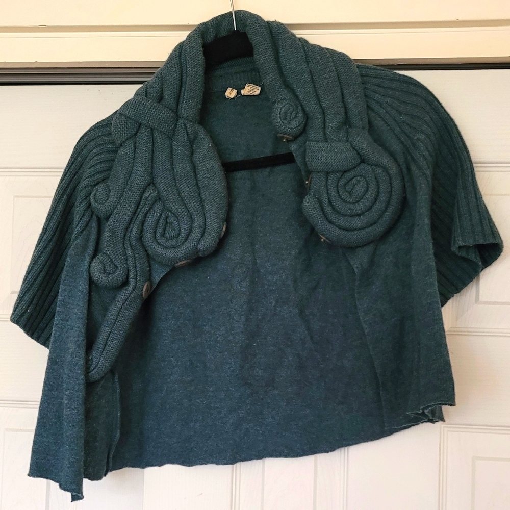 Anthropologie Teal Bolero